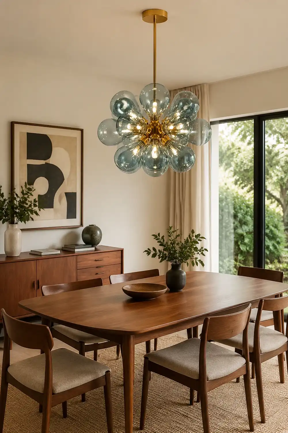Design Bubble Glass Globe Sputnik Chandelier for Dining Room - Lumpaz