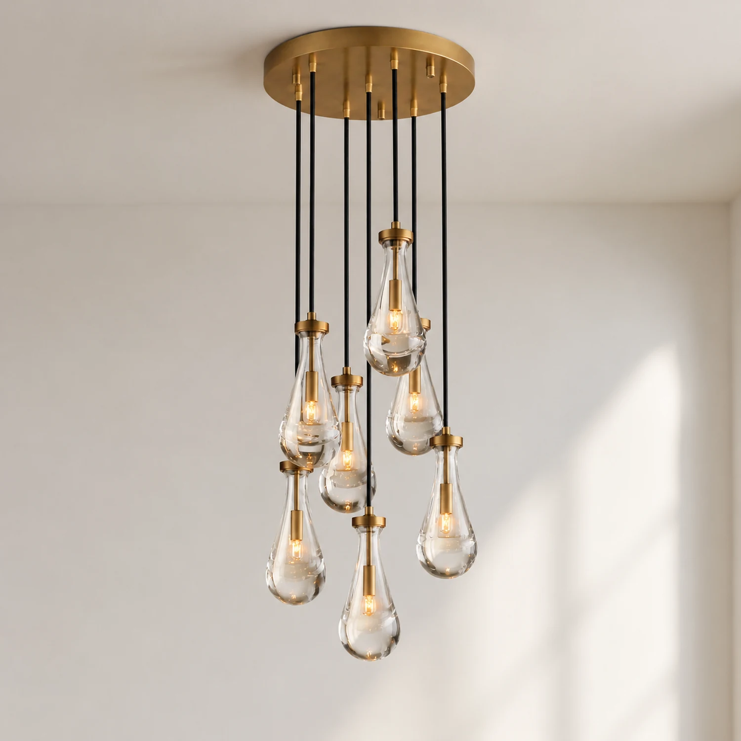 Modern Art Deco Raindrop Chandelier - Lumpaz