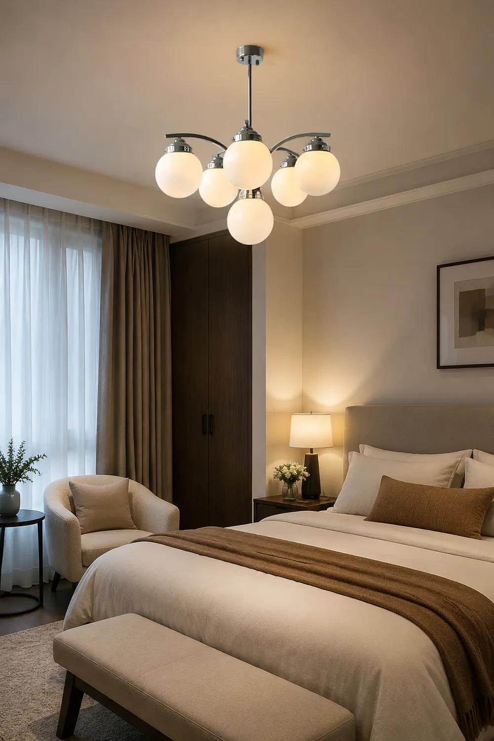 Retro Salamanca Round Glass Chandelier Lights - Lumpaz