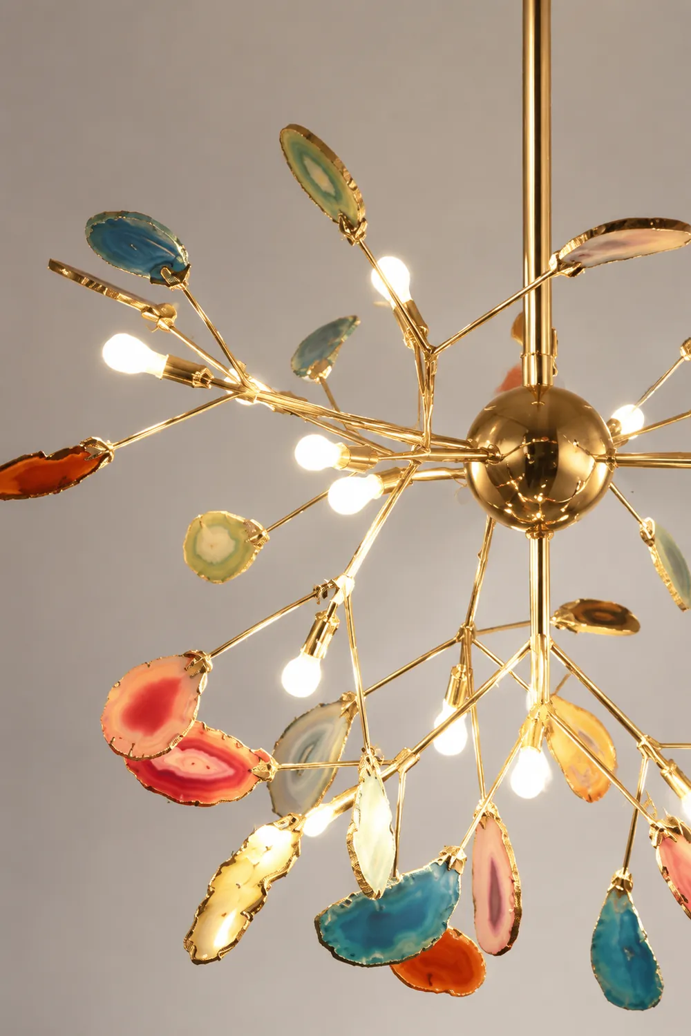 Nordic Creative Light Luxury Agate Stone Chandelier - Lumpaz