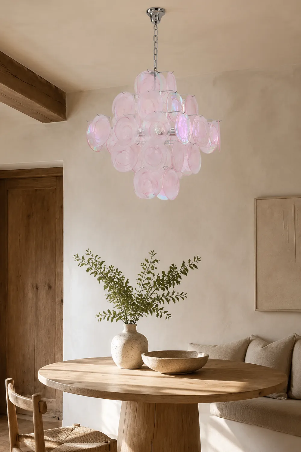 Pink Murano Glass Chandelier for Living Room - Lumpaz