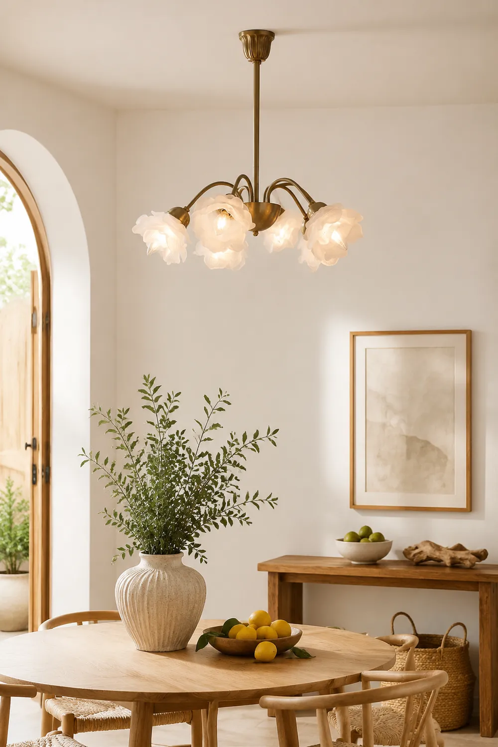 Modern French Retro Copper White Chandelier - Lumpaz