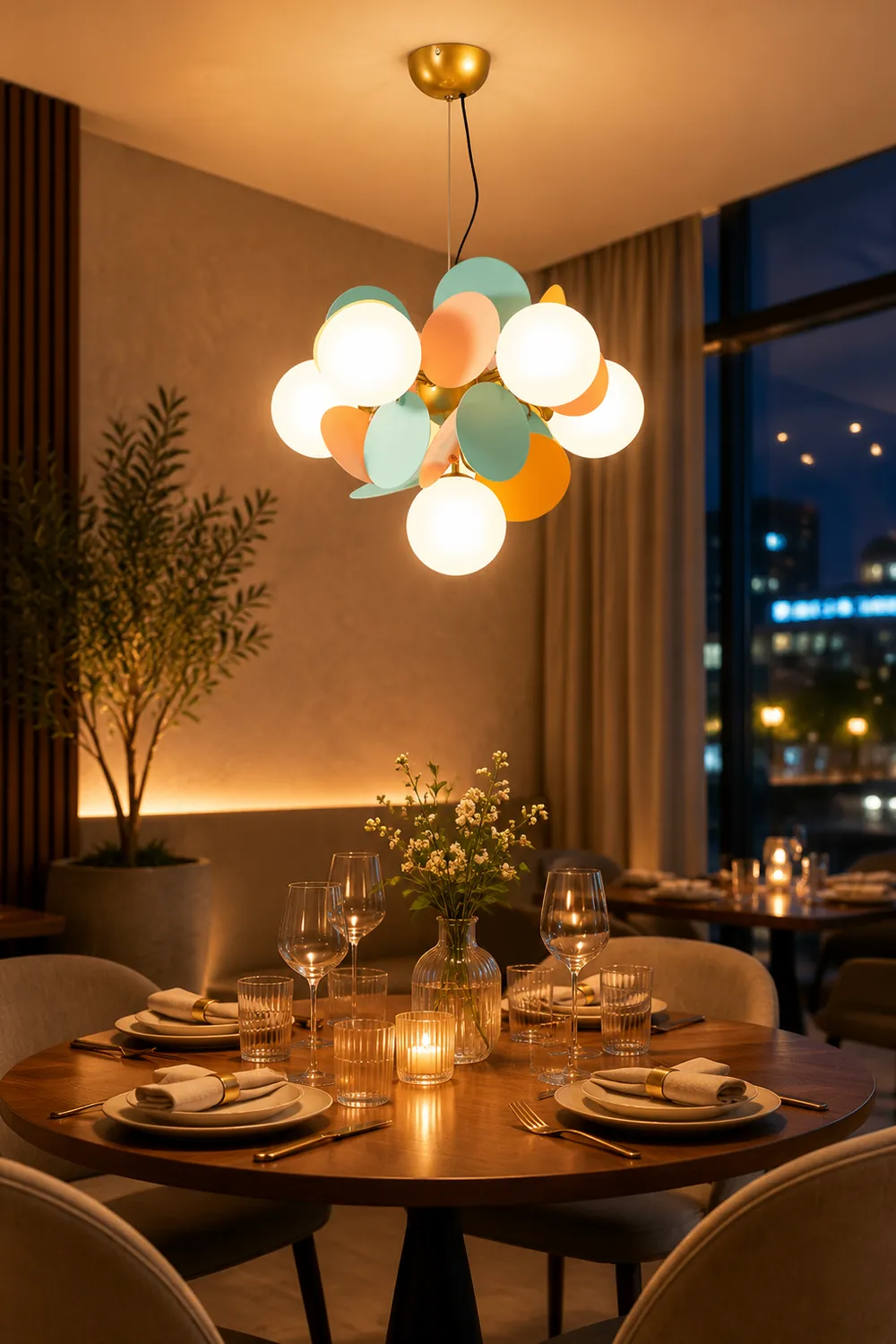 Modern Multicolored Flower-Branch Shaped Ceiling Chandelier Light - Lumpaz