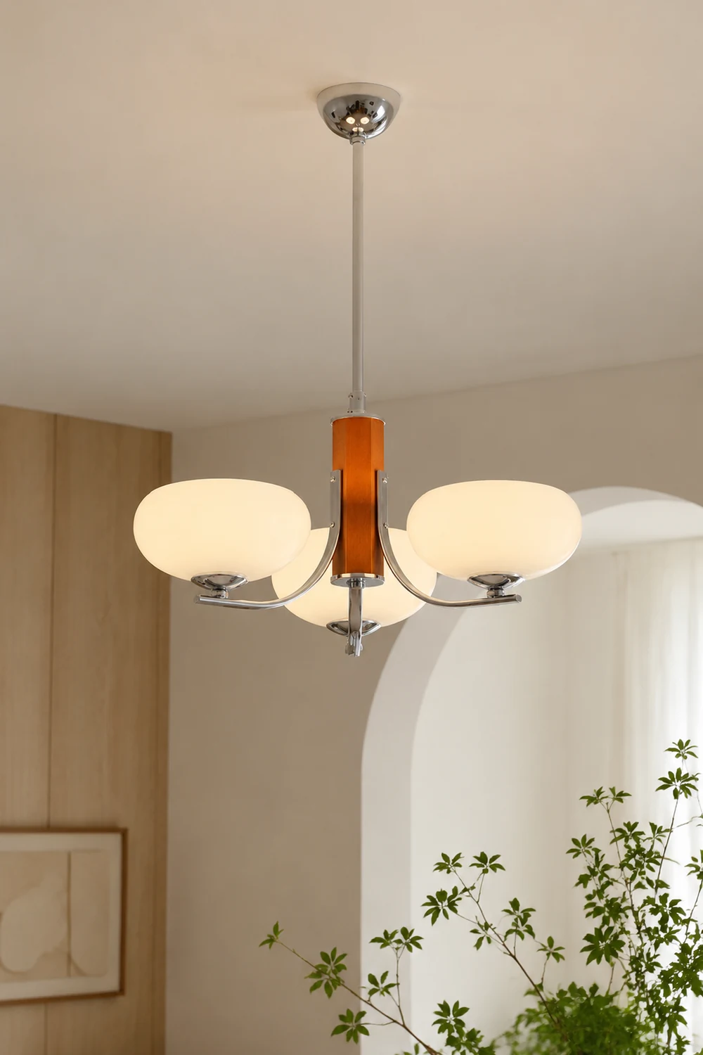 Medieval Bauhaus Solid Wood Chandelier - Lumpaz