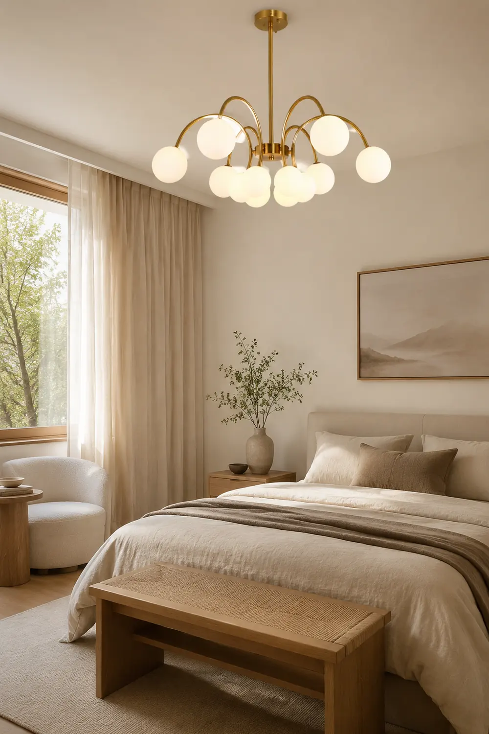 Modern Gold Sputnik Shape Chandelier - Lumpaz