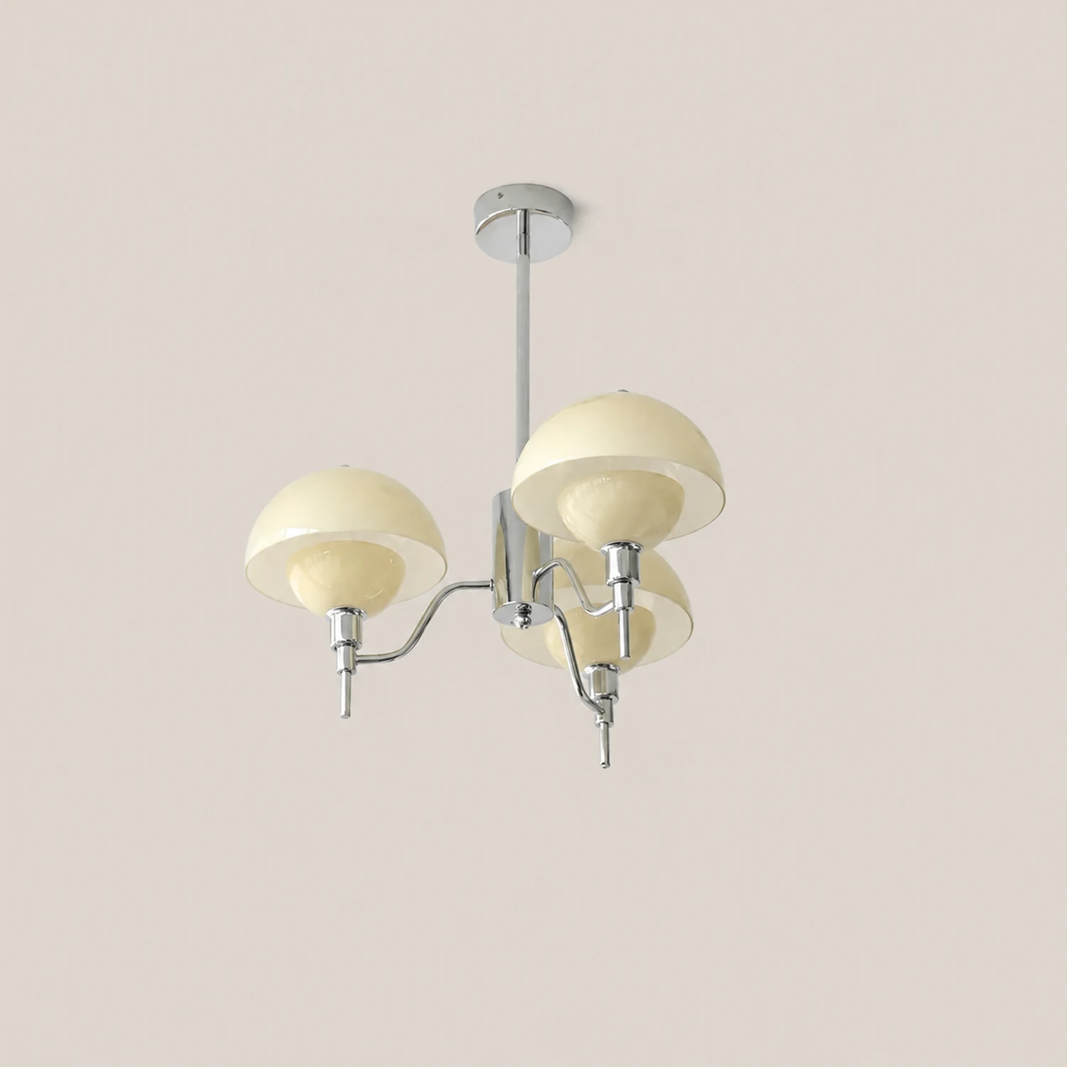 French White Cream Mushroom Chandelier - Lumpaz