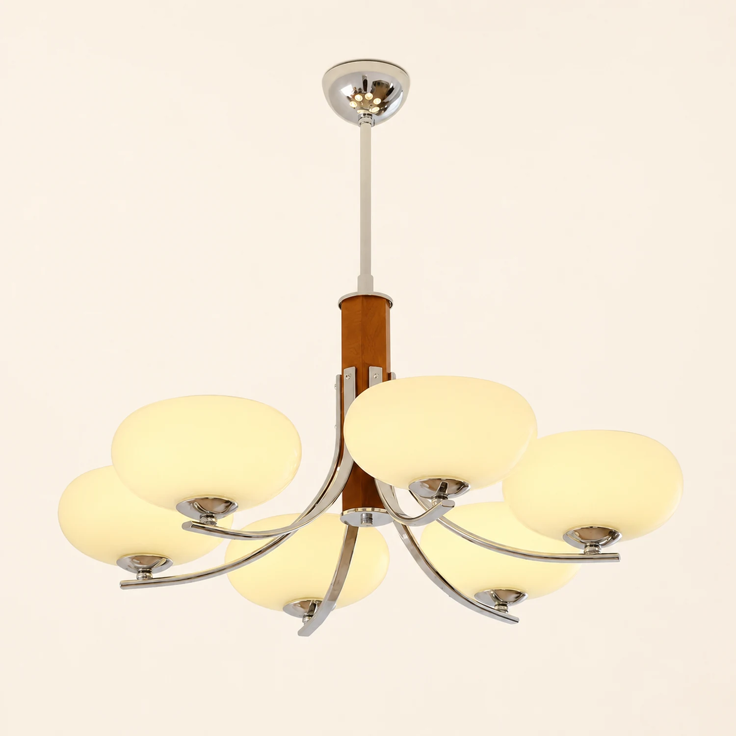 Medieval Bauhaus Solid Wood Chandelier - Lumpaz