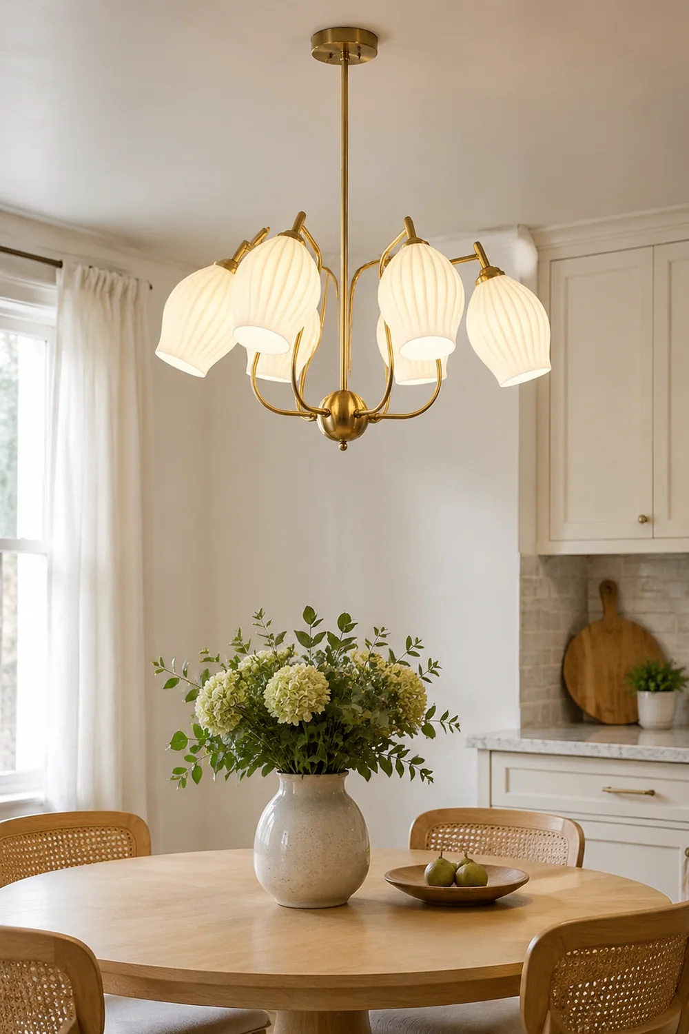 Modern Ceramics Flower shaped Warm Chandelier - Lumpaz