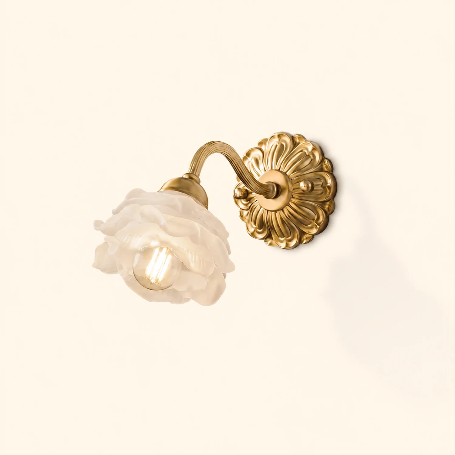 Brass Rose Wall Light - Lumpaz