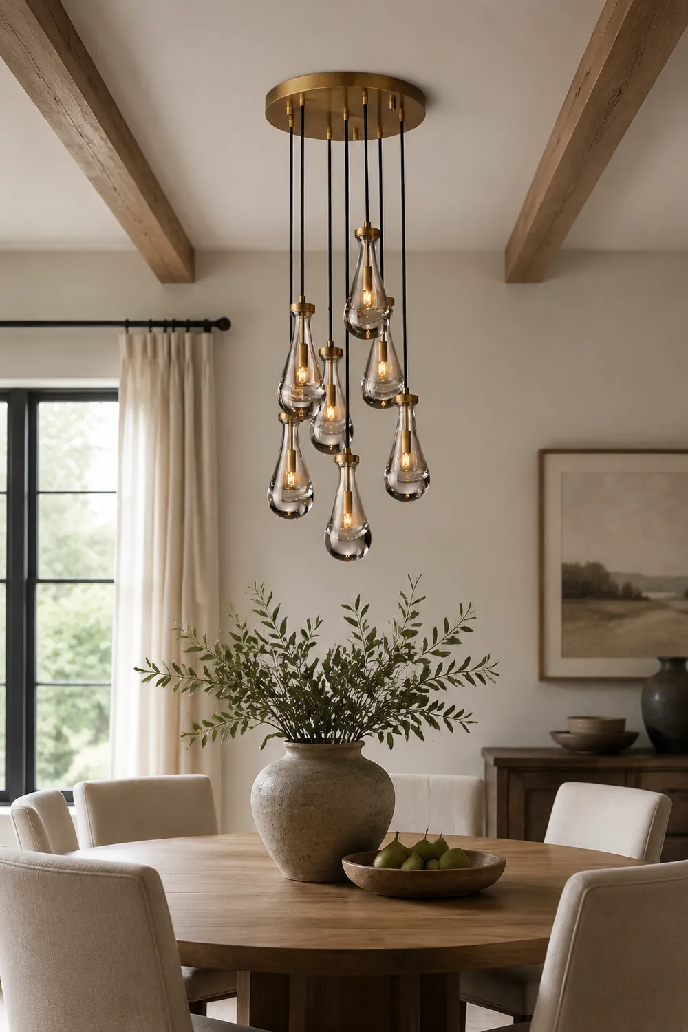 Modern Art Deco Raindrop Chandelier - Lumpaz