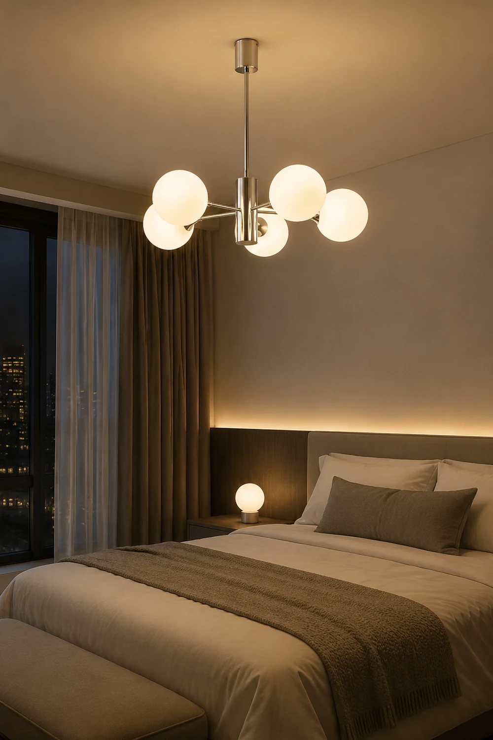 Simple Dimmable Sputnik Globe Chandelier - Lumpaz