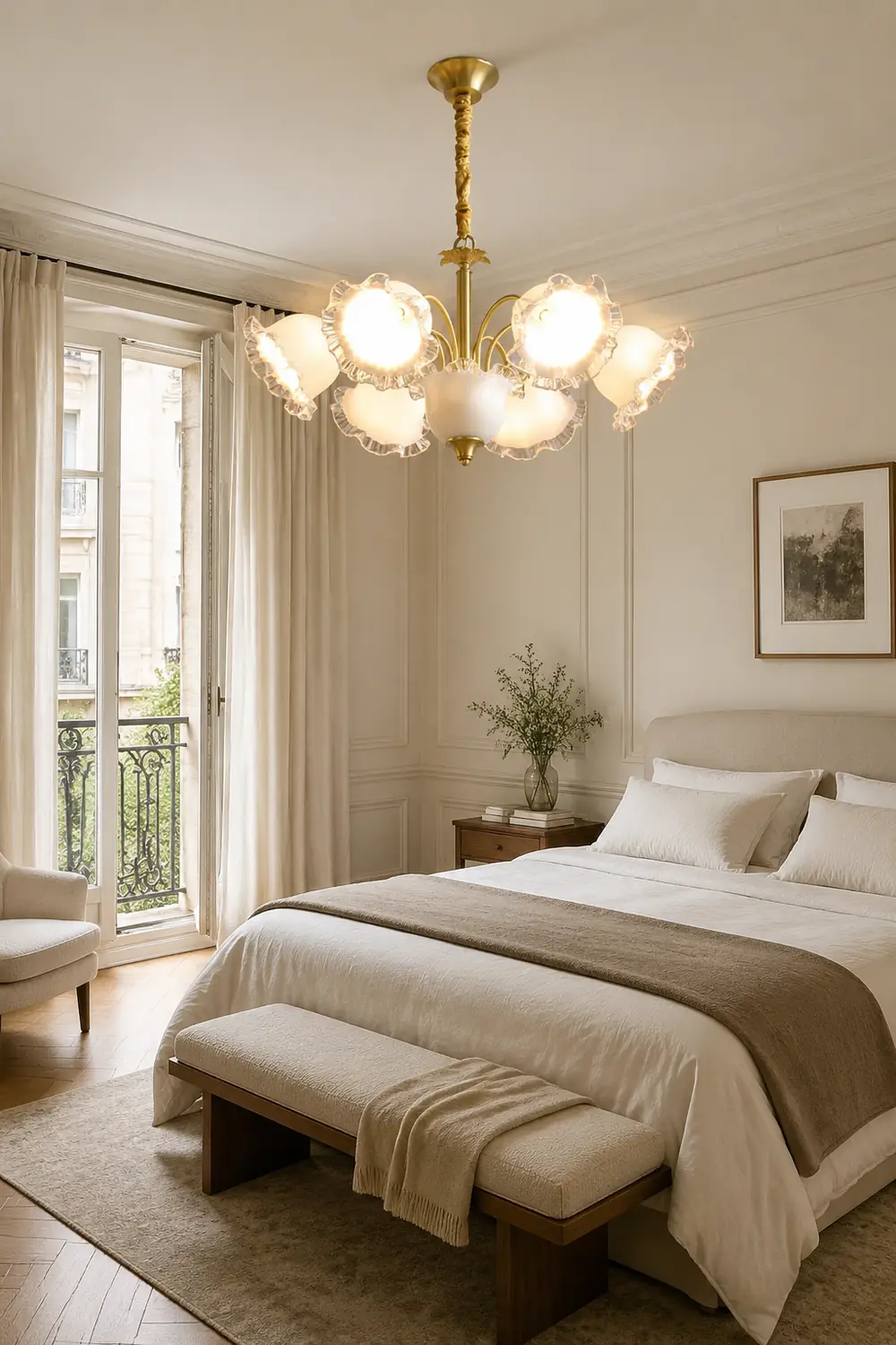 Large Flower Shape Copper Ceiling Chandelier - Lumpaz