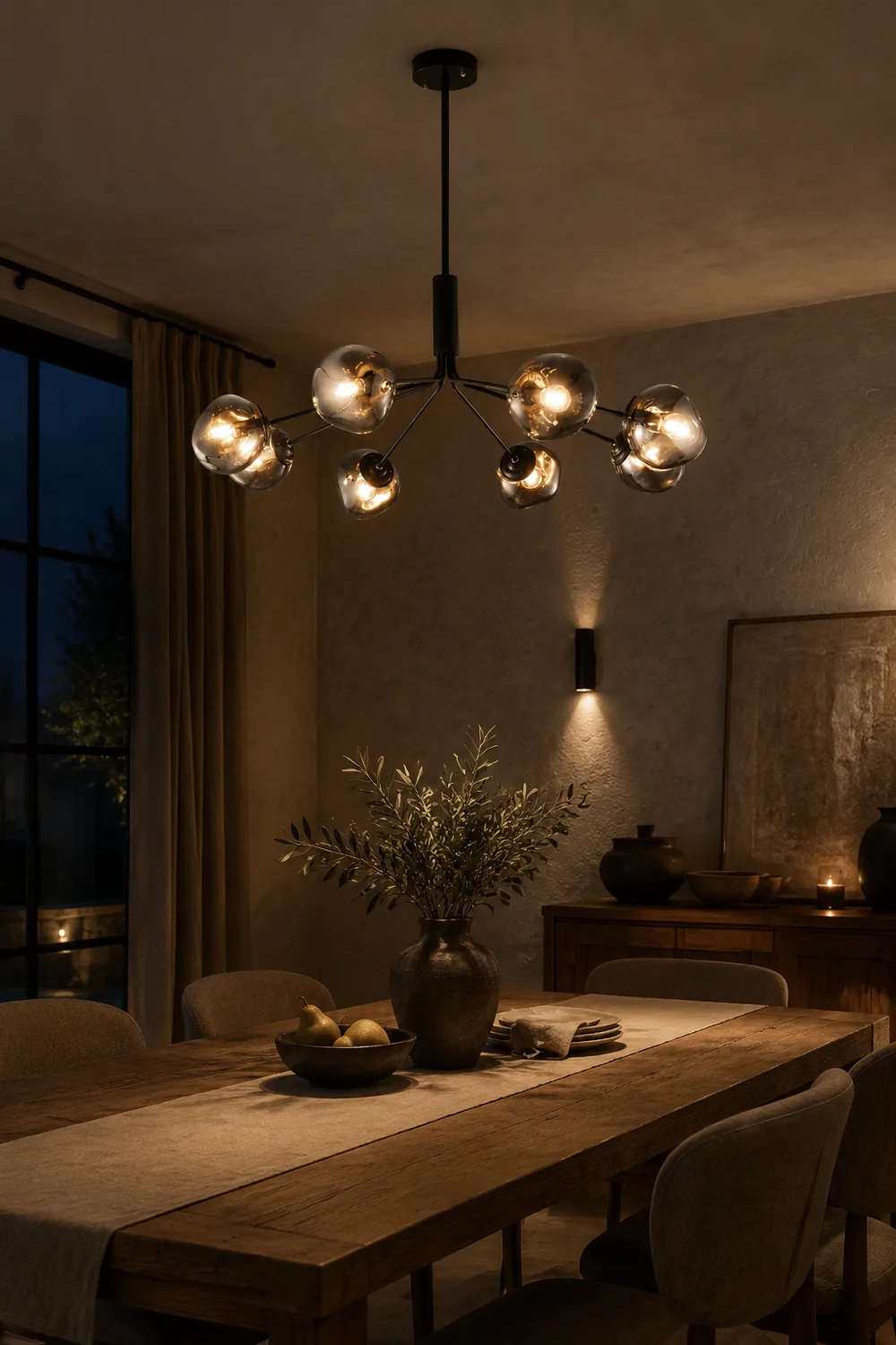 Modern Molecular Lava Glass Living Room Chandelier - Lumpaz