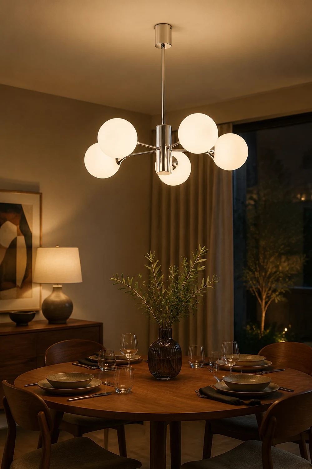 Simple Dimmable Sputnik Globe Chandelier - Lumpaz