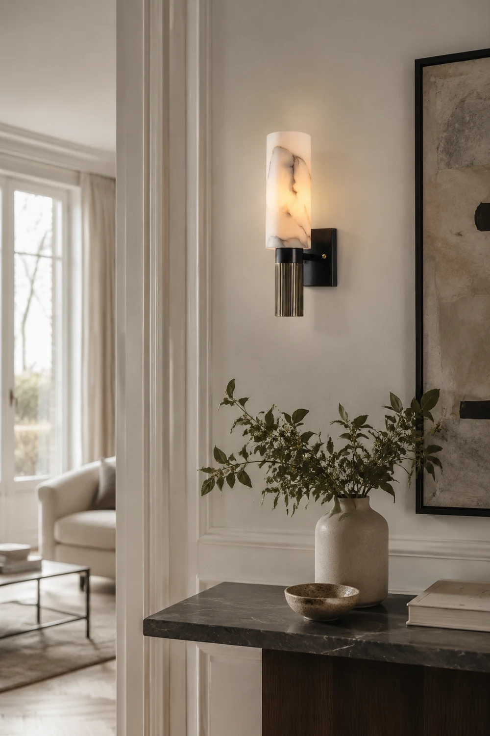 Torch Marble Sconce - Lumpaz