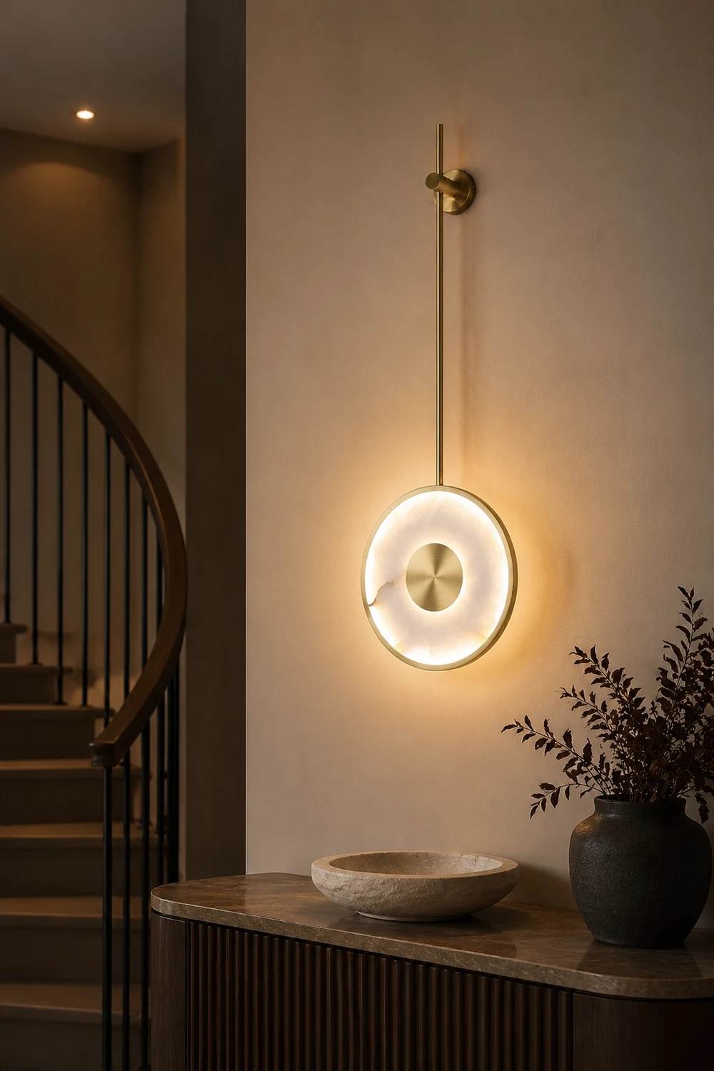 Round Marble Wall Lamp - Lumpaz