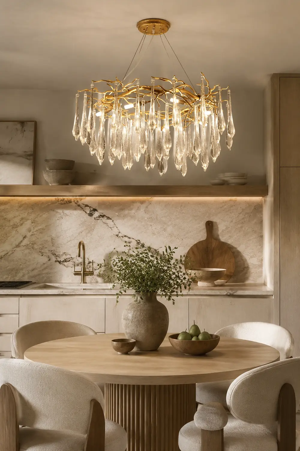 Modern Glass Teardrop Tiered Chandelier - Lumpaz