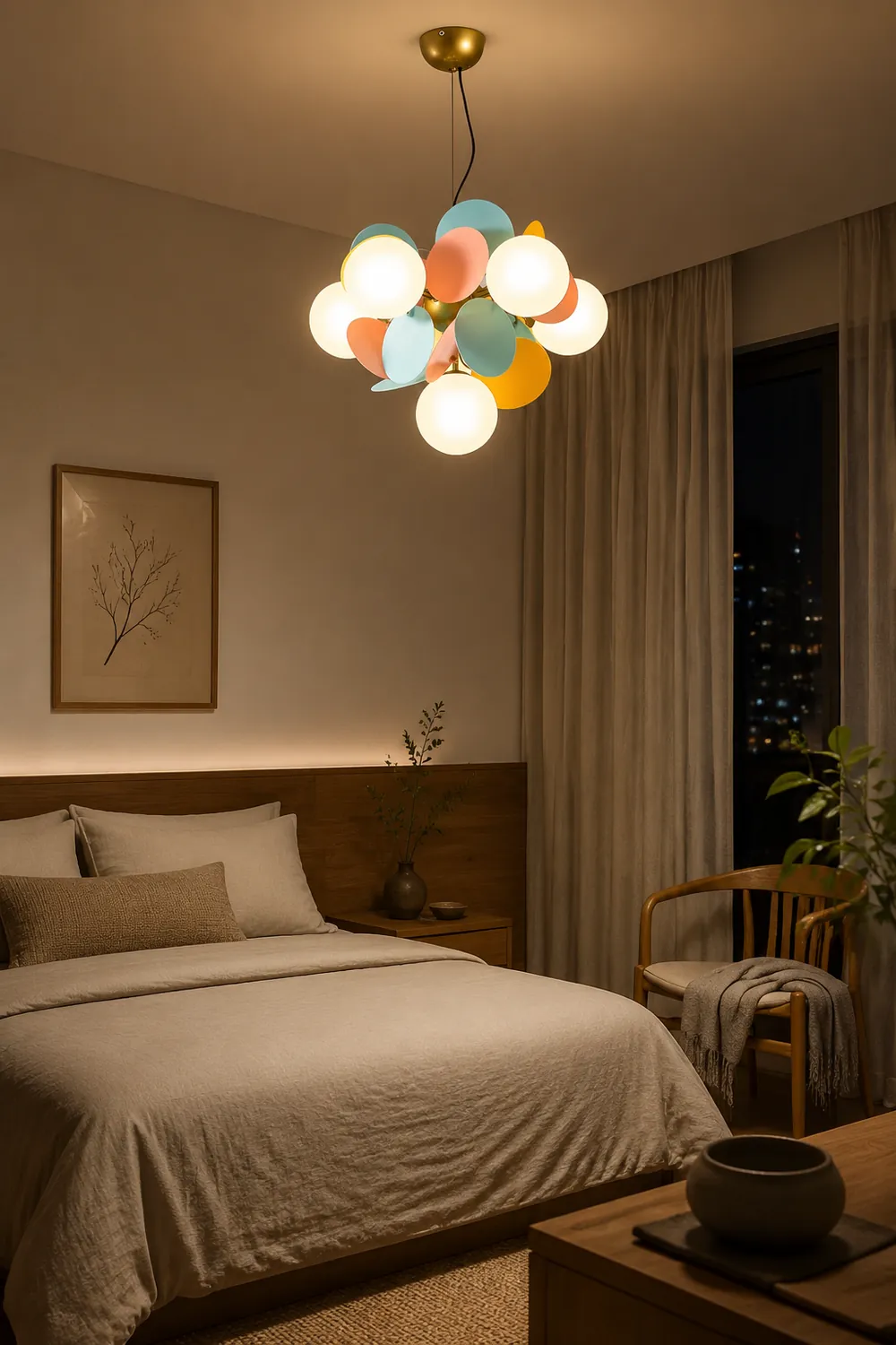 Modern Multicolored Flower-Branch Shaped Ceiling Chandelier Light - Lumpaz