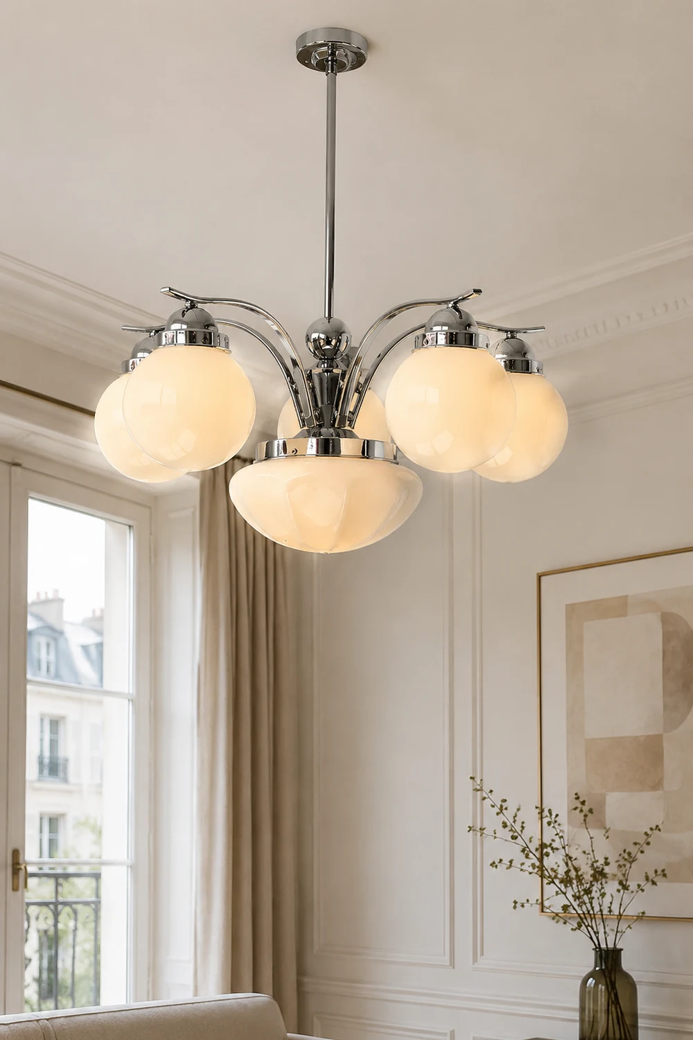 Vintage Ryttenberg Glass Chandelier - Lumpaz
