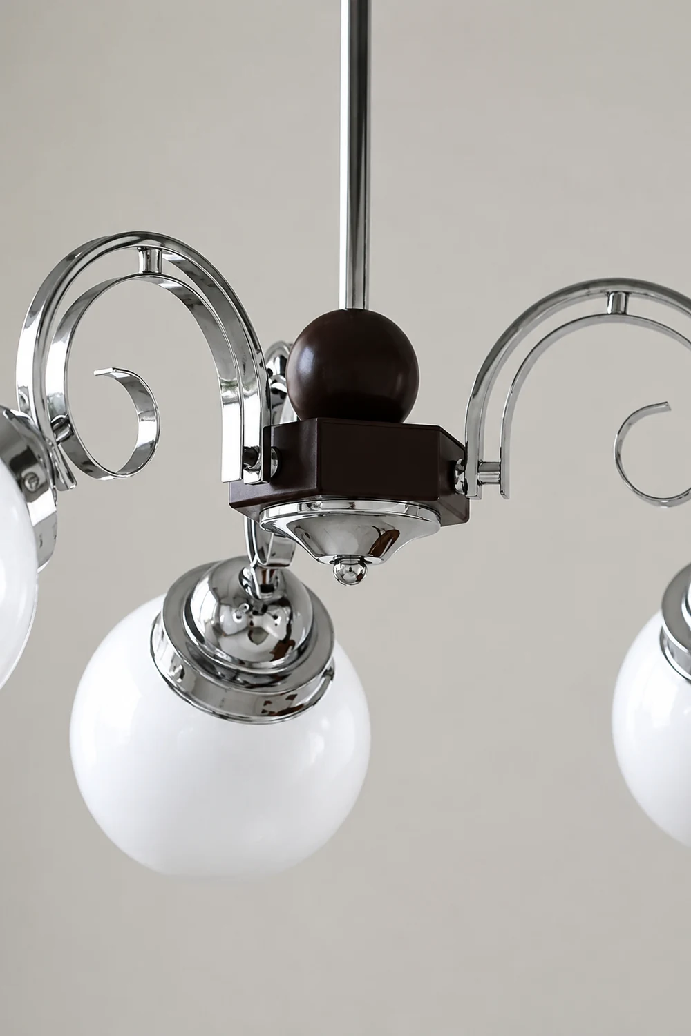 Vintage Kotter Cream Glass Chandelier - Lumpaz