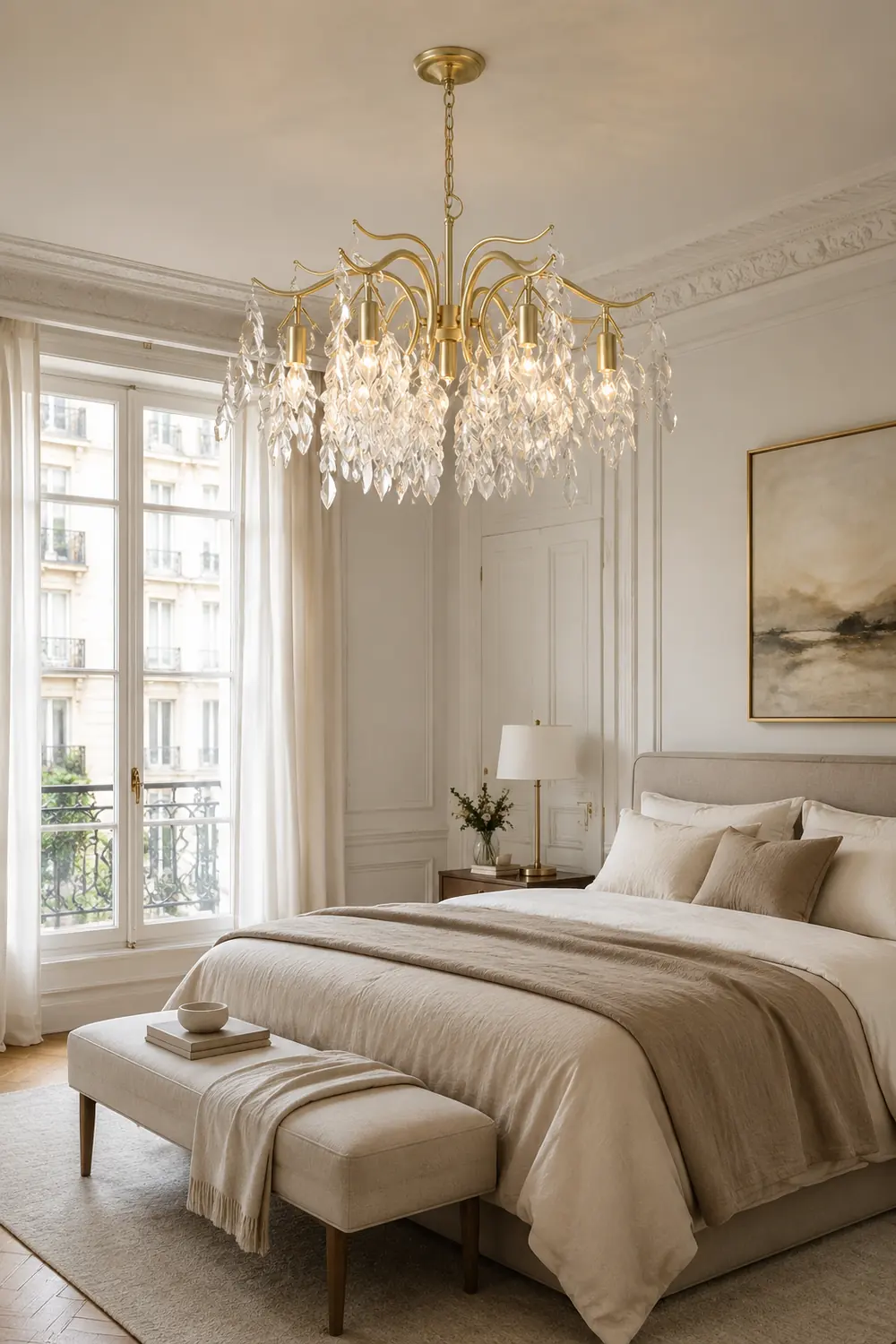 Modern Large Crystal Gold Tiered Dining Room Chandelier - Lumpaz