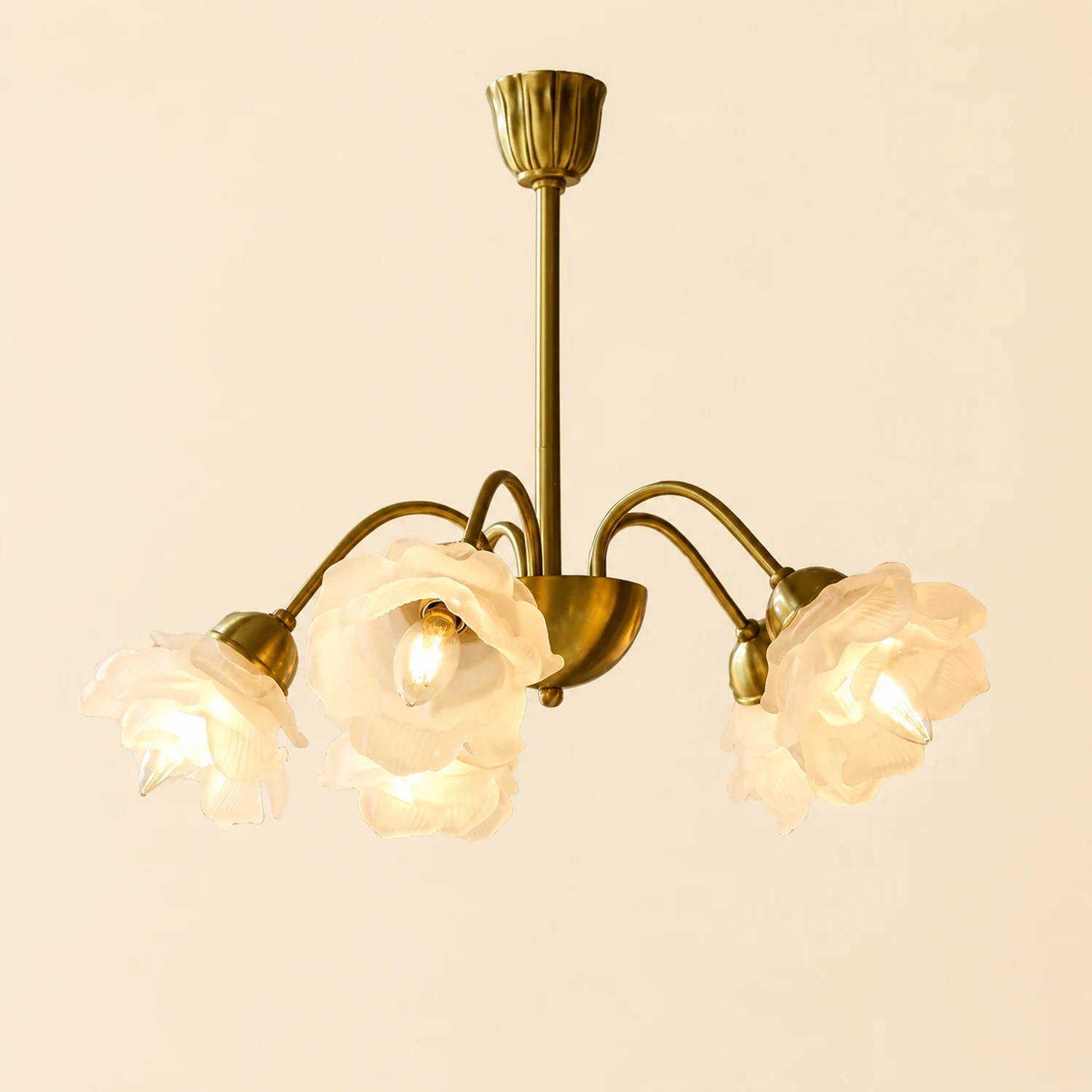 Modern French Retro Copper White Chandelier - Lumpaz