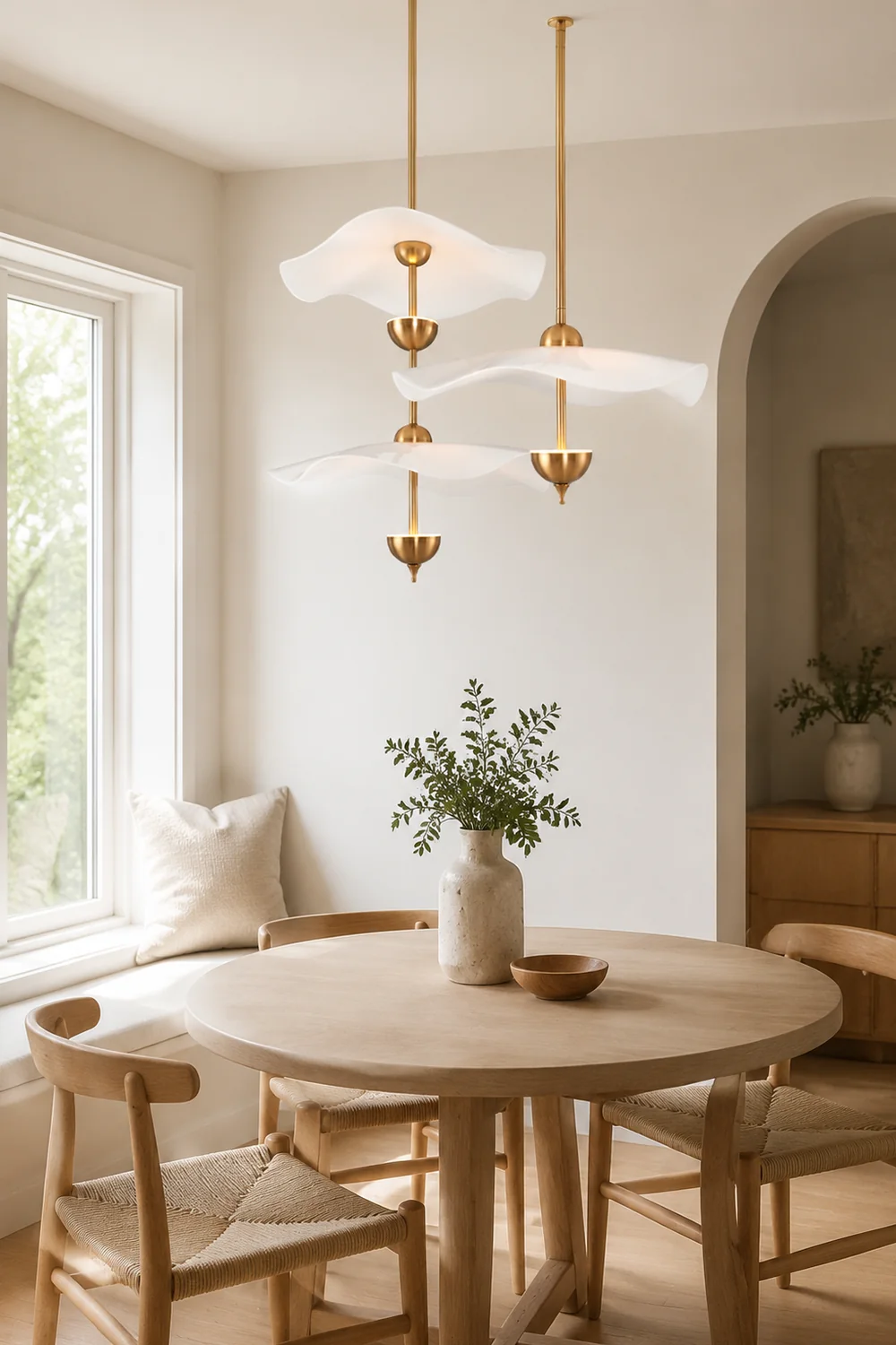 Art Deco Gold Metal Lotus Led Light Fixtures Chandeliers - Lumpaz