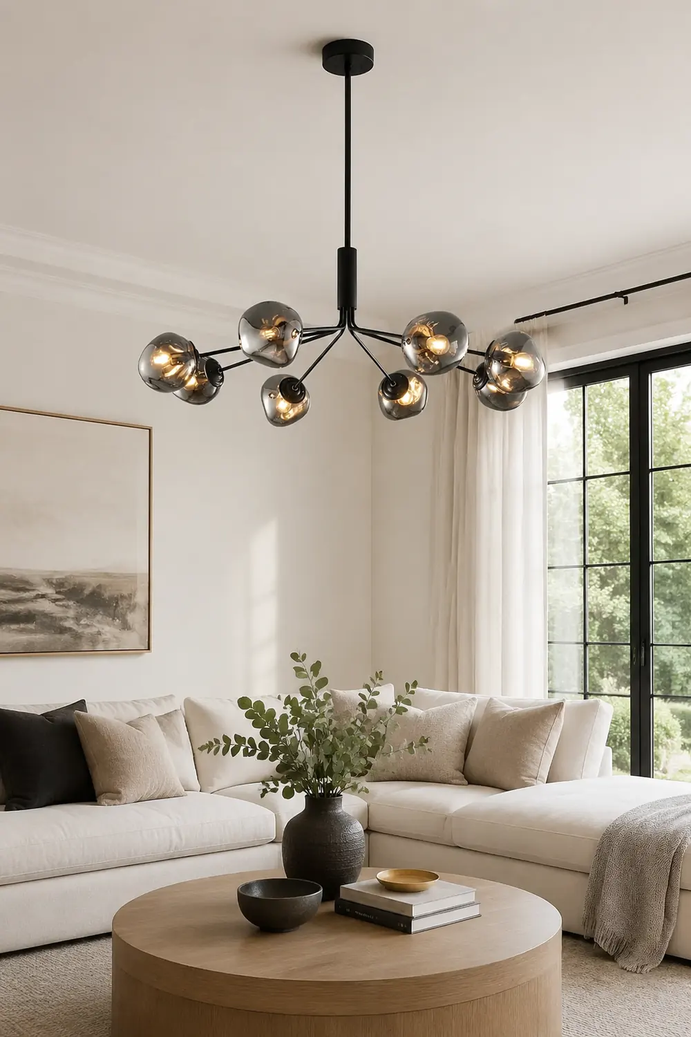Modern Molecular Lava Glass Living Room Chandelier - Lumpaz