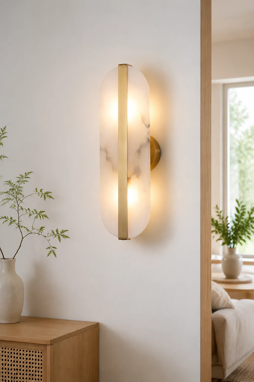 Stone Wall Alabaster LED Sconce - Lumpaz