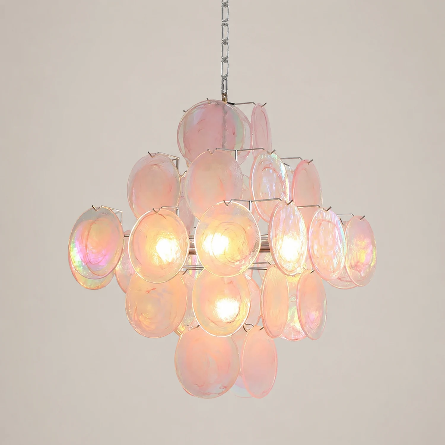 Pink Murano Glass Chandelier for Living Room - Lumpaz