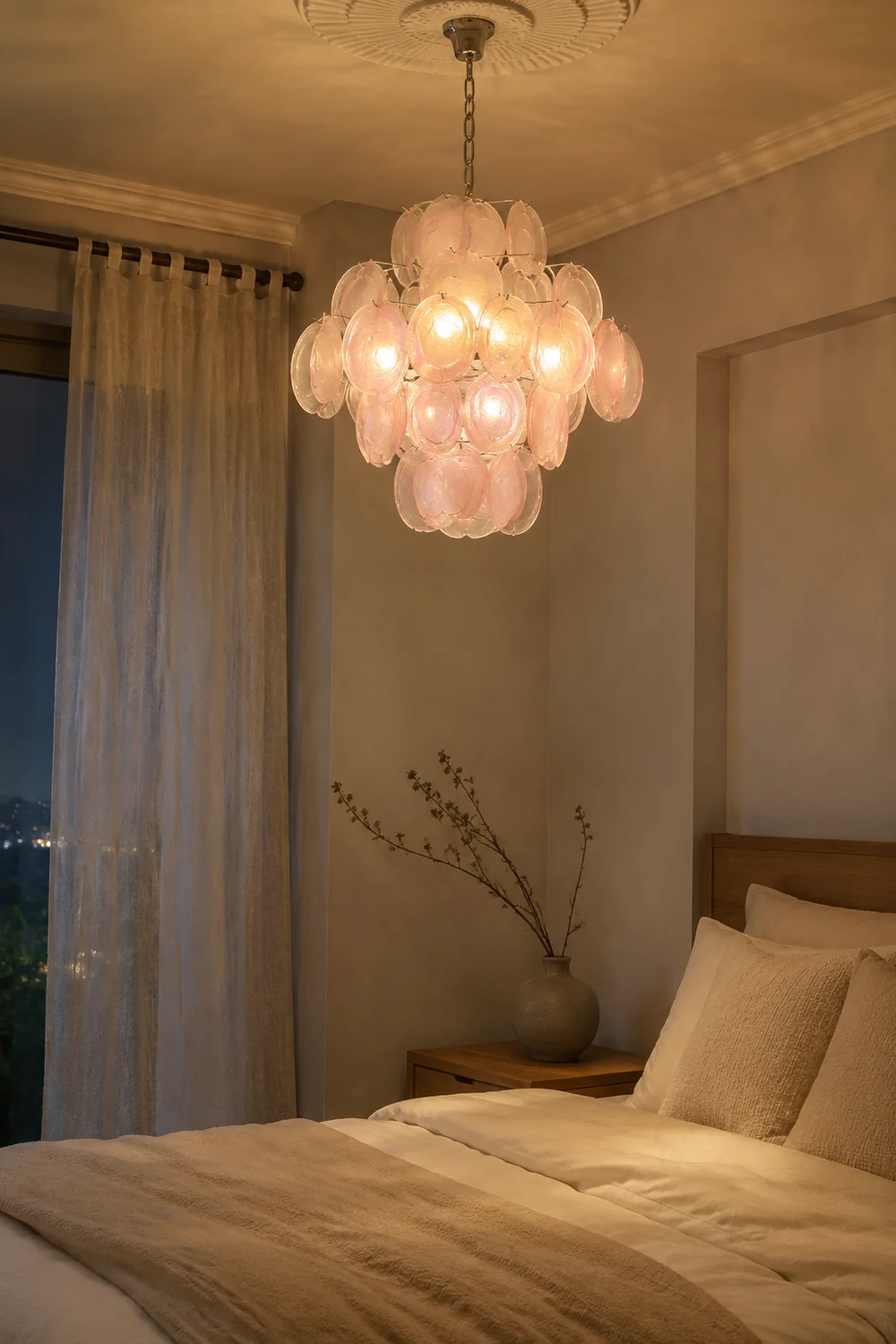 Pink Murano Glass Chandelier for Living Room - Lumpaz