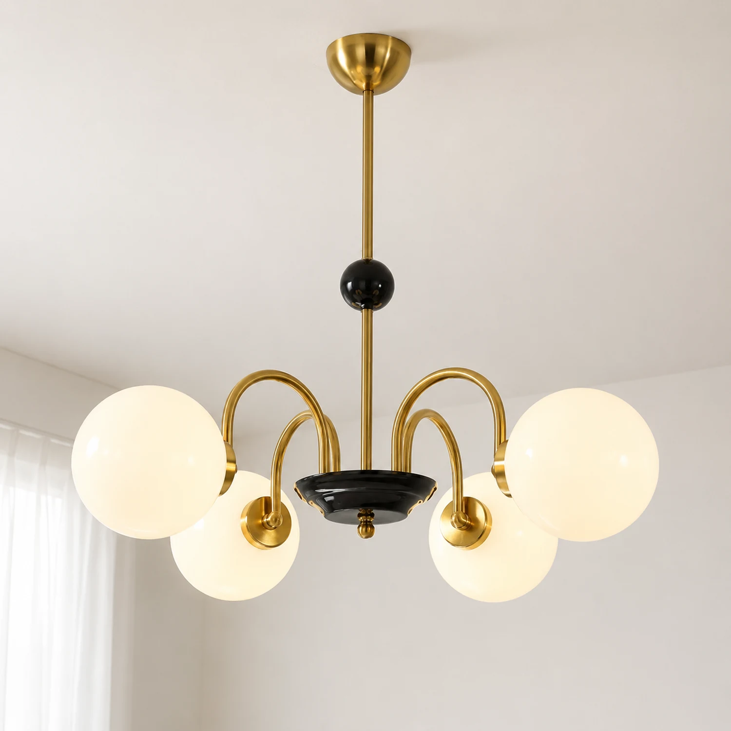Chrome Chandelier Living Room Lighting Nordic Glass Chandelier - Lumpaz