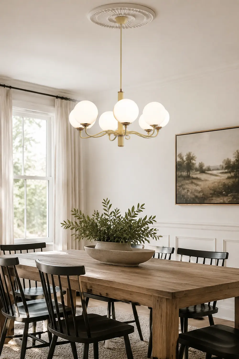 Vinatge White Bubble Globe Chandelier - Lumpaz
