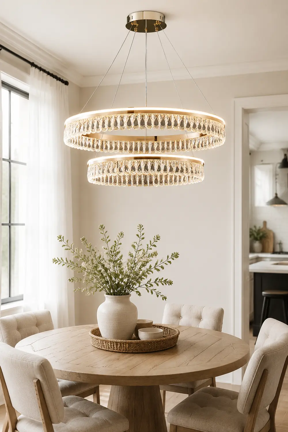 Luxury Large Crystal Ring Chandelier - Lumpaz