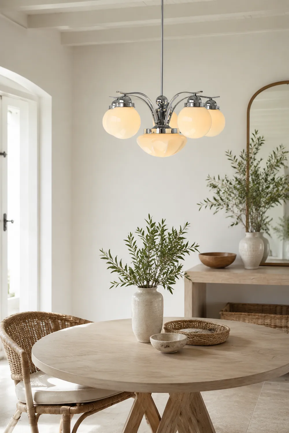 Vintage Ryttenberg Glass Chandelier - Lumpaz