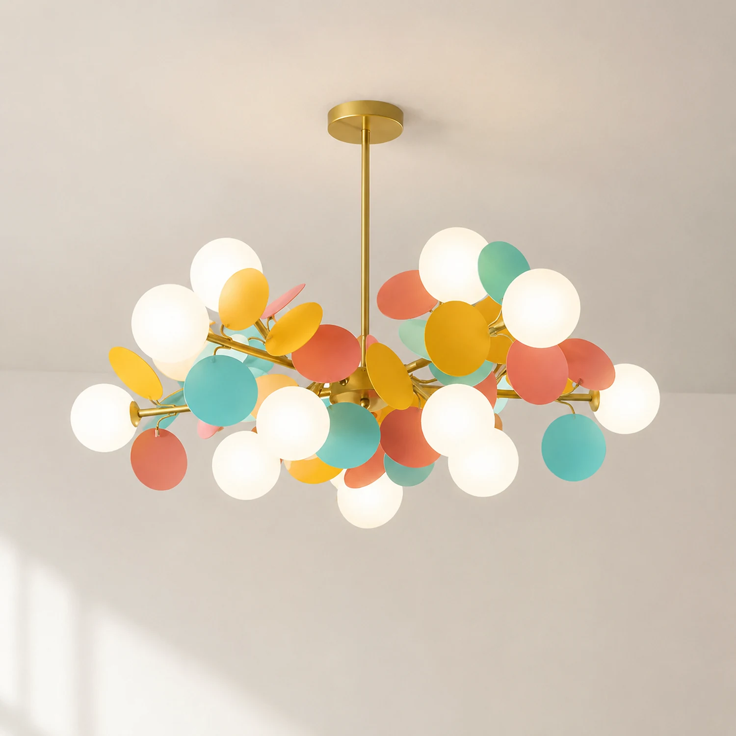 Nordic Multicolored Flower Branch Living Room Chandelier - Lumpaz