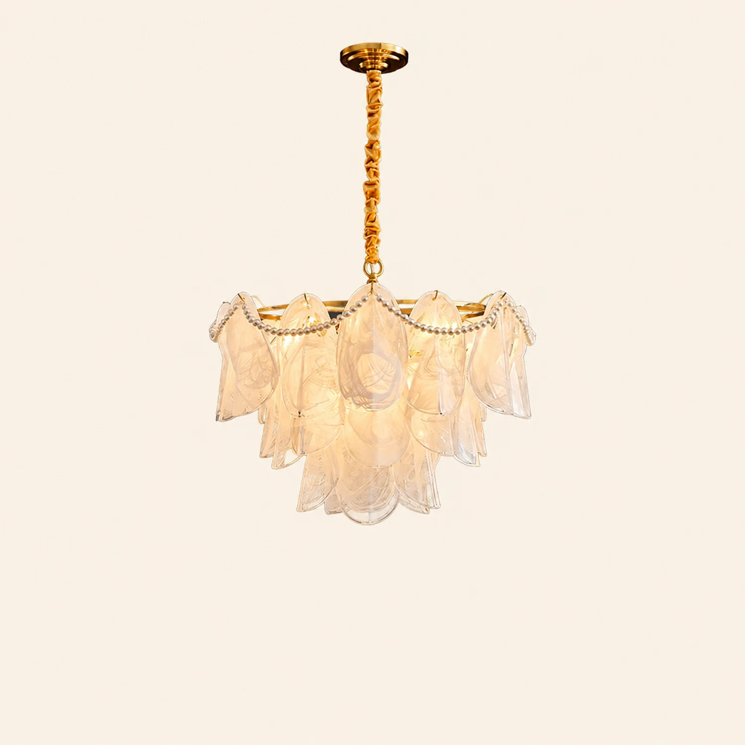 Contemporary Cloud-Inspired Frosted Glass Living Room Chandelier - Lumpaz