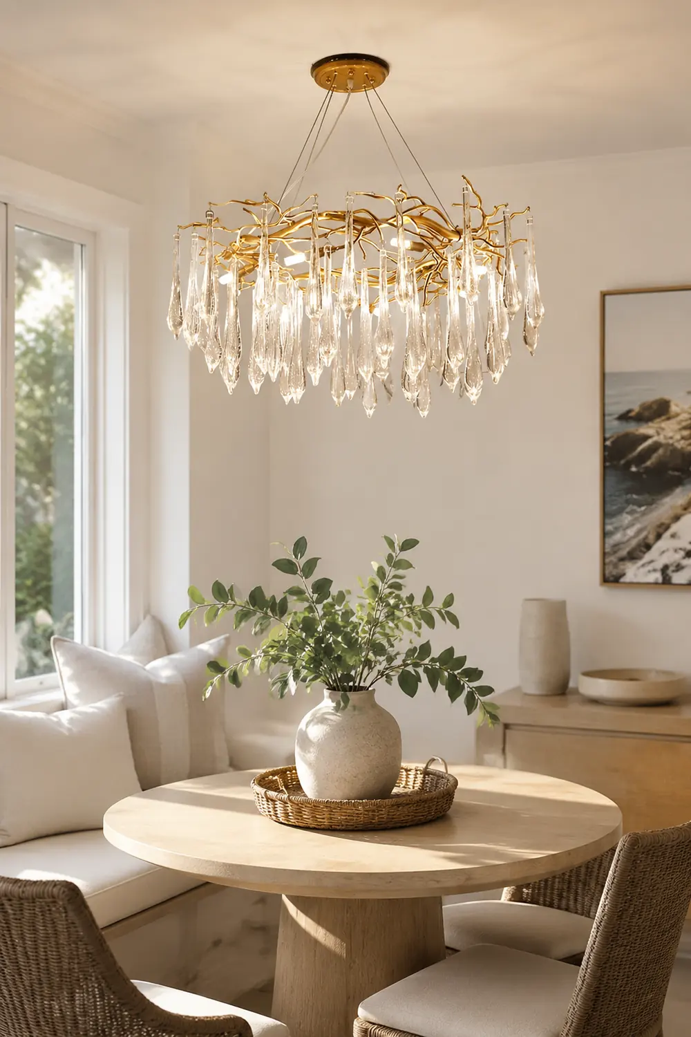 Modern Glass Teardrop Tiered Chandelier - Lumpaz