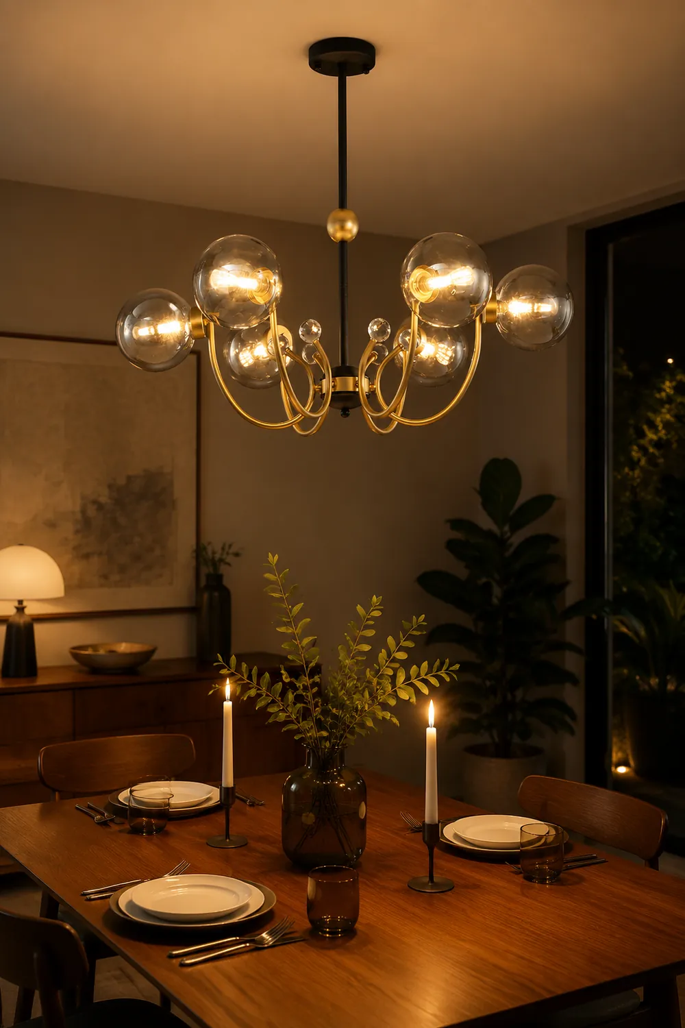 Black Adjustable Sputnik Chandeliers - Lumpaz