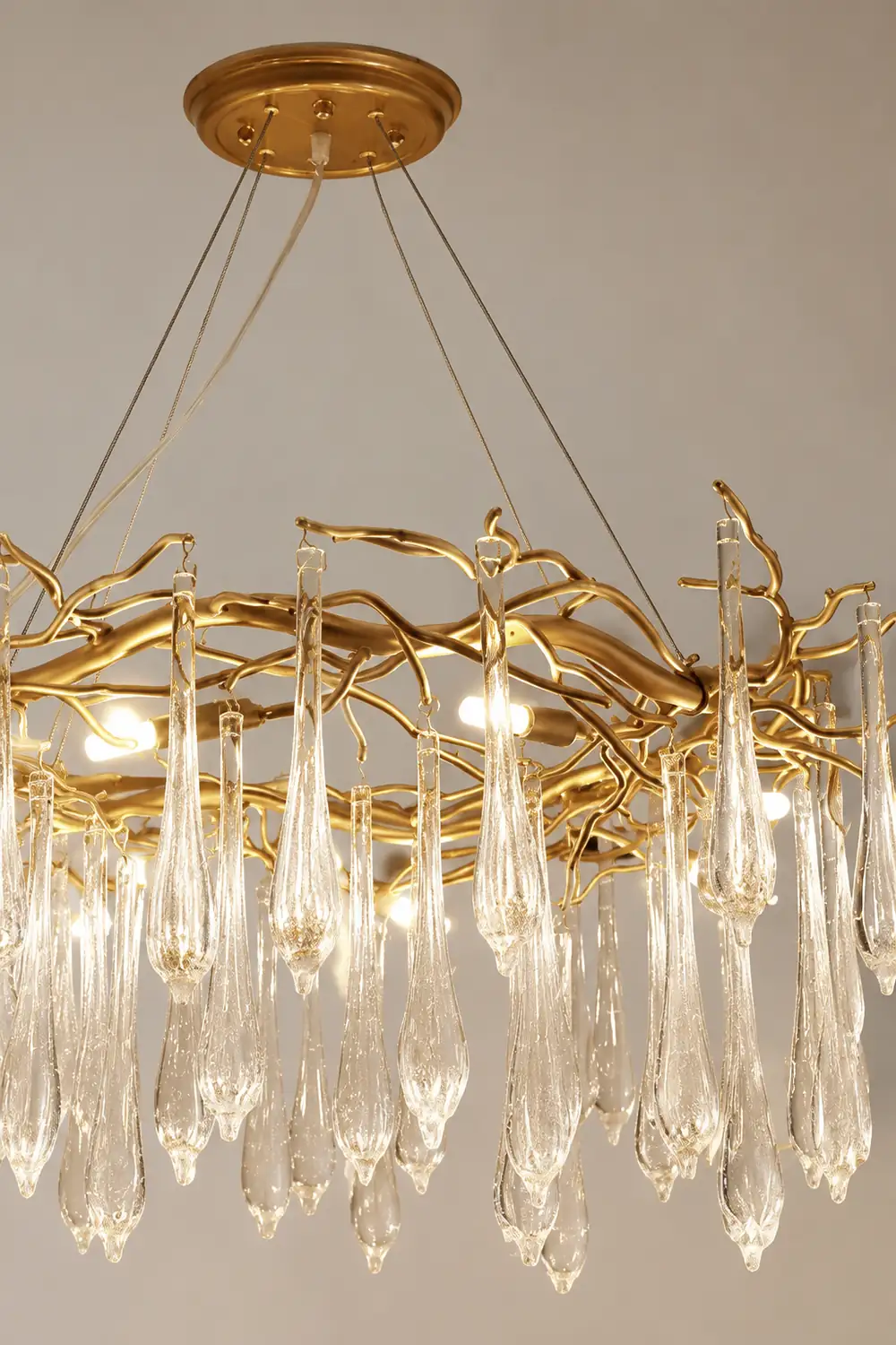 Modern Glass Teardrop Tiered Chandelier - Lumpaz