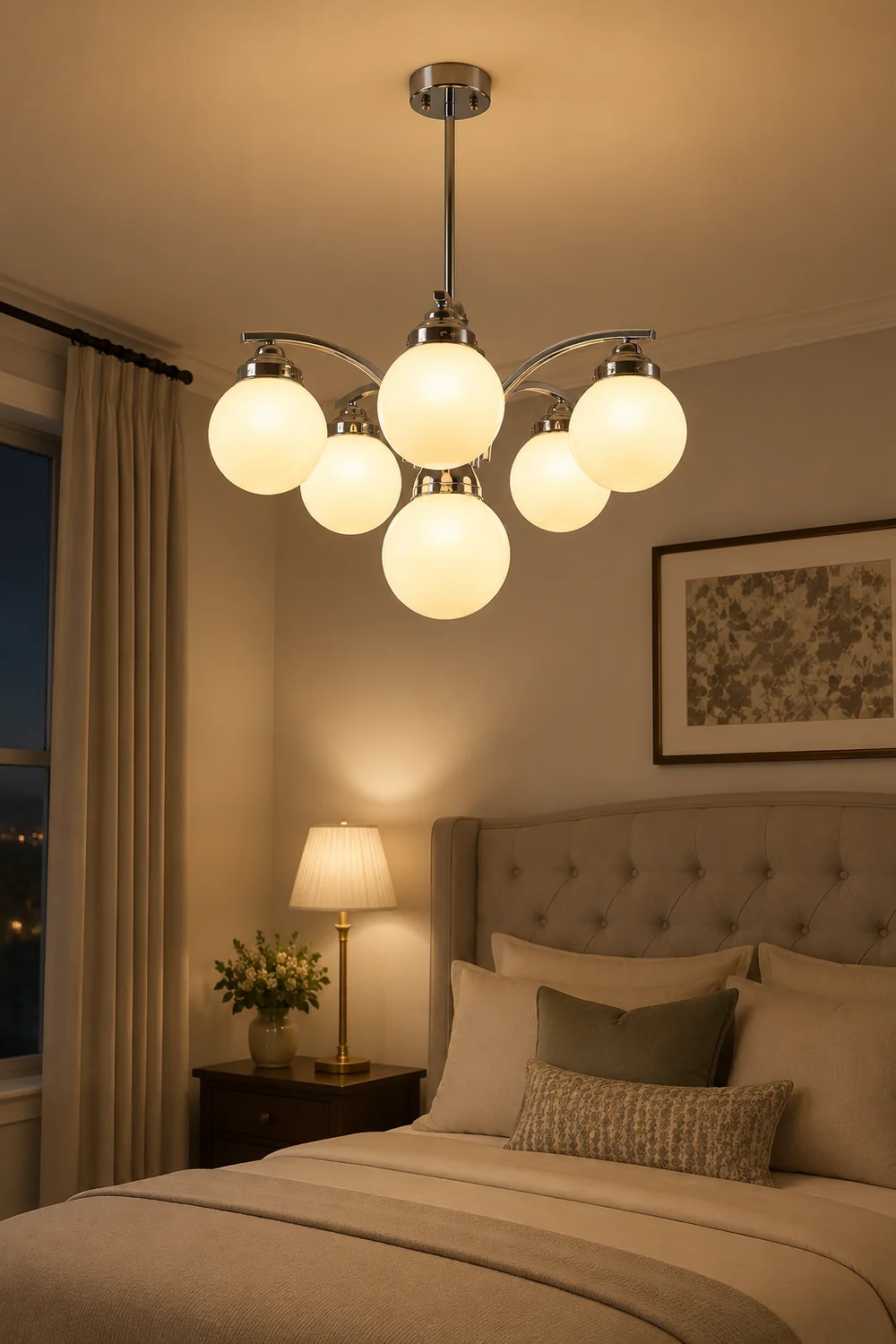 Retro Salamanca Round Glass Chandelier Lights - Lumpaz