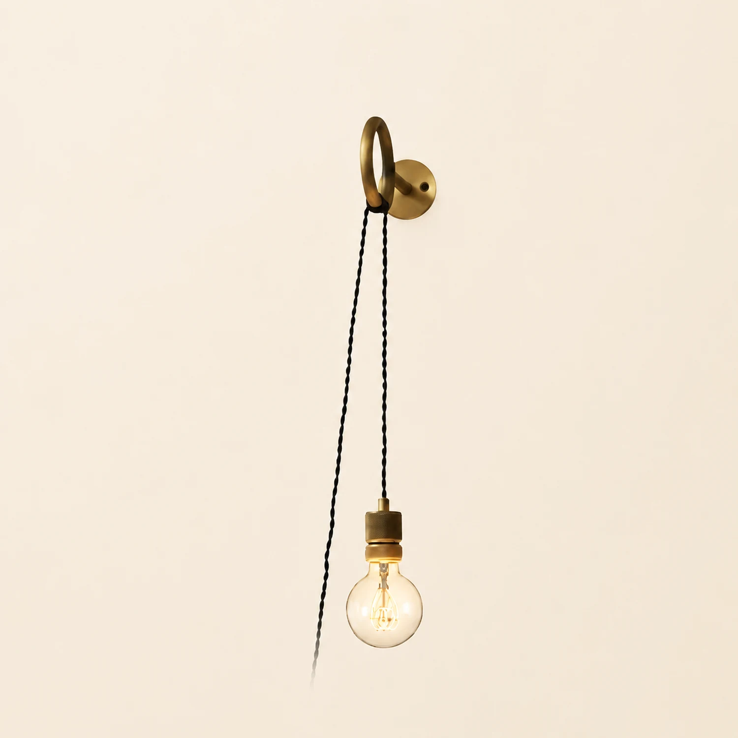 Loop Minimalist Wall Light With Wall Socket - Lumpaz
