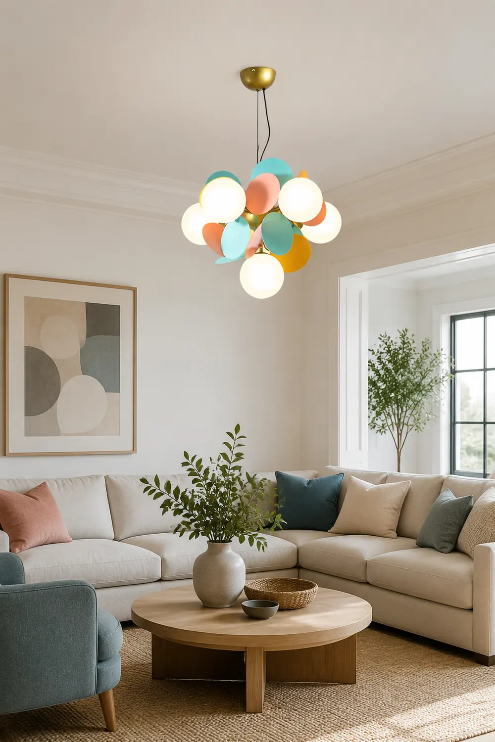 Modern Multicolored Flower-Branch Shaped Ceiling Chandelier Light - Lumpaz