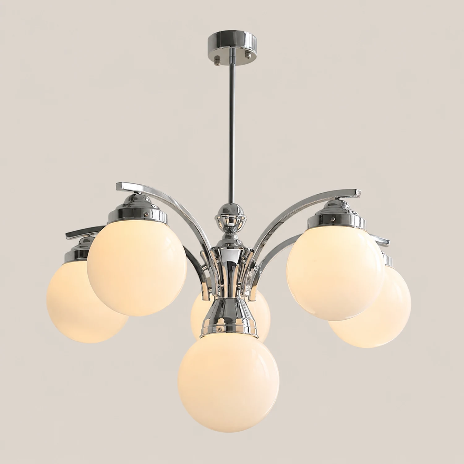 Retro Salamanca Round Glass Chandelier Lights - Lumpaz