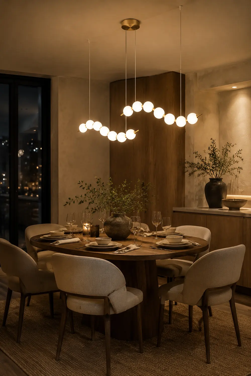 Creative Necklace String White Ball LED Pendant Lights - Lumpaz