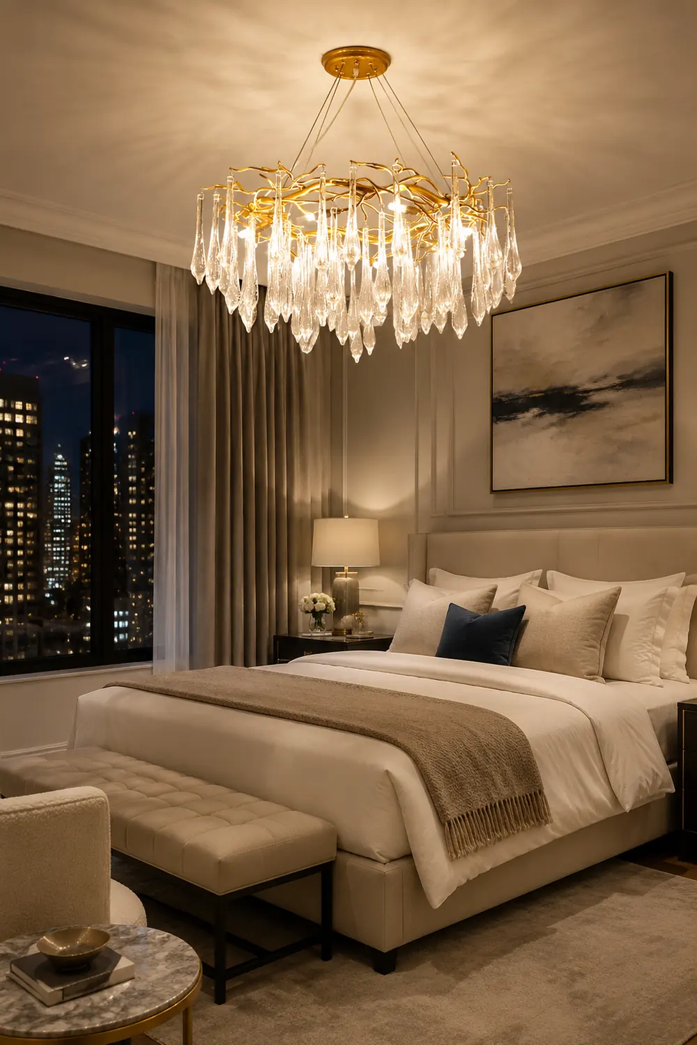Modern Glass Teardrop Tiered Chandelier - Lumpaz