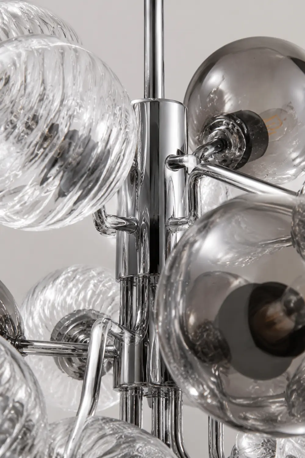 Contemporary Designer Cluster Bubble Glass Chandelier - Lumpaz