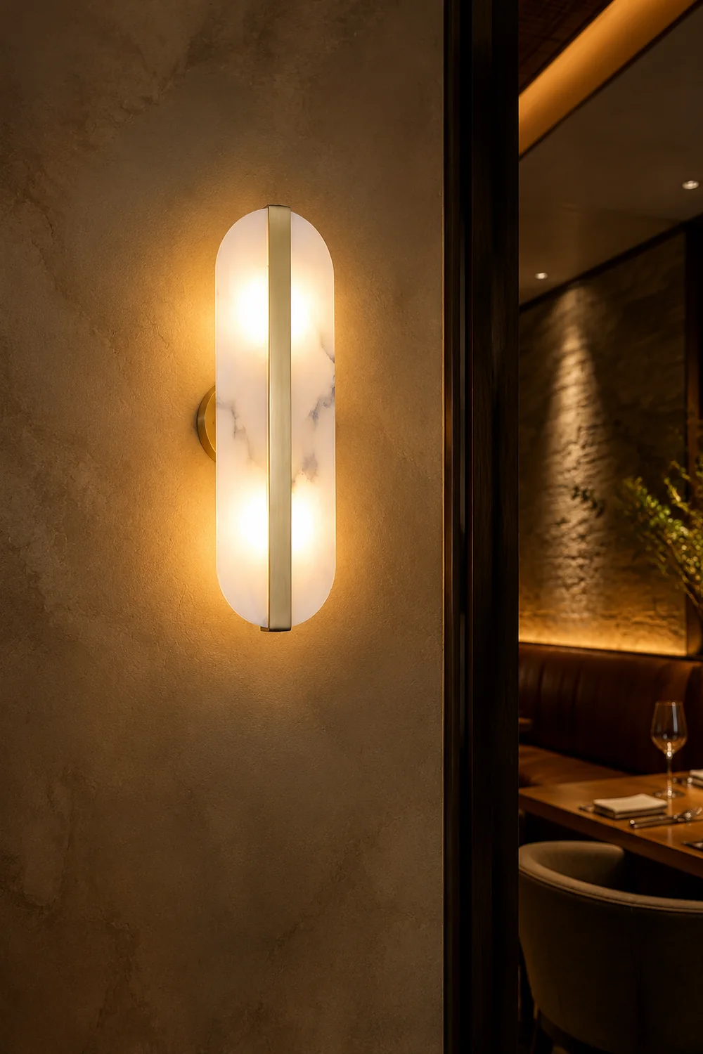 Stone Wall Alabaster LED Sconce - Lumpaz