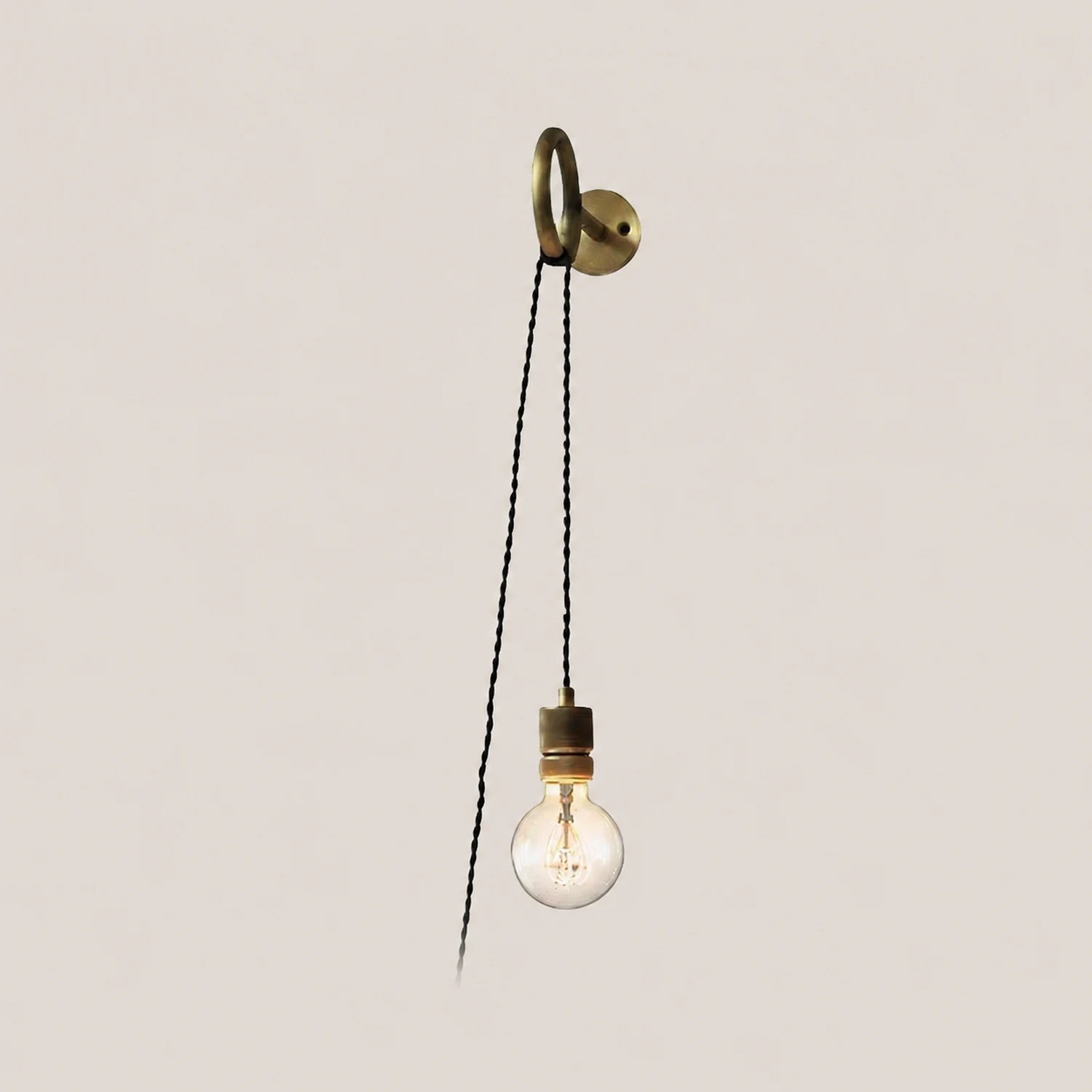 Loop Minimalist Wall Light With Wall Socket - Lumpaz