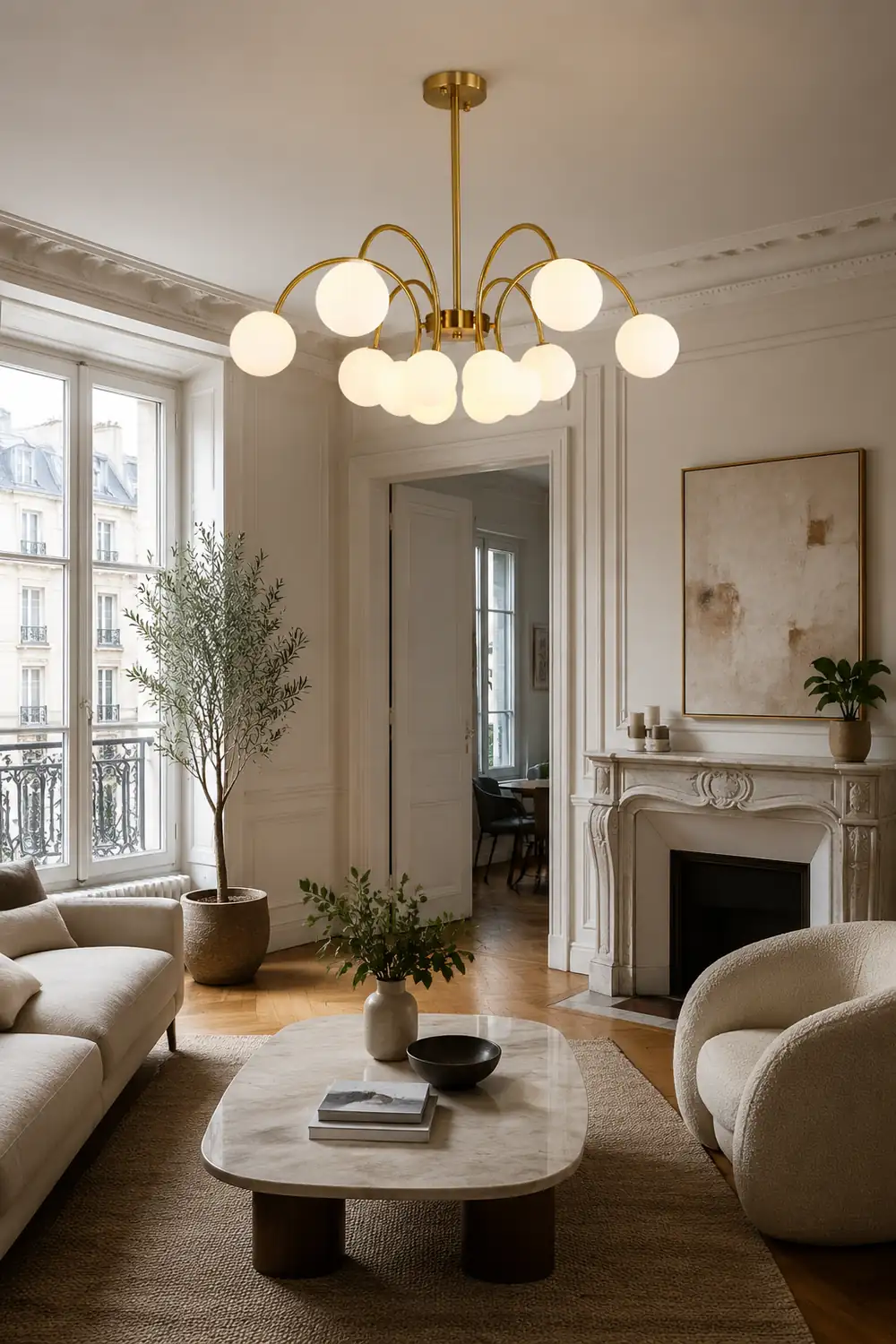 Modern Gold Sputnik Shape Chandelier - Lumpaz